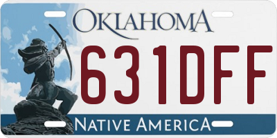 OK license plate 631DFF