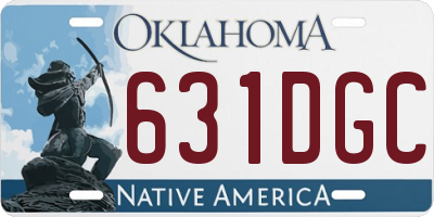 OK license plate 631DGC