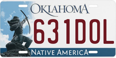 OK license plate 631DOL