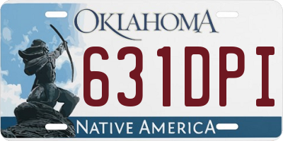 OK license plate 631DPI
