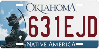 OK license plate 631EJD