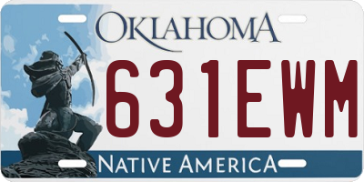 OK license plate 631EWM
