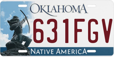 OK license plate 631FGV