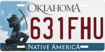 OK license plate 631FHU