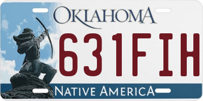 OK license plate 631FIH