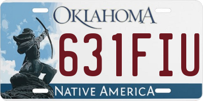 OK license plate 631FIU