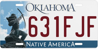 OK license plate 631FJF