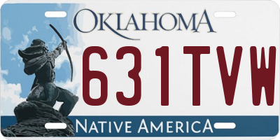 OK license plate 631TVW