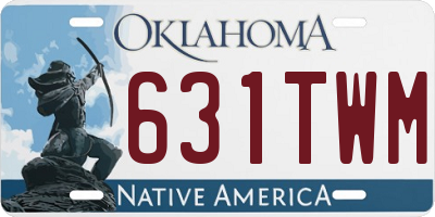 OK license plate 631TWM