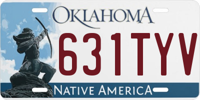 OK license plate 631TYV