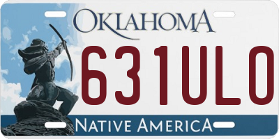 OK license plate 631ULO