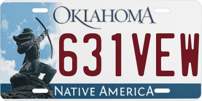 OK license plate 631VEW