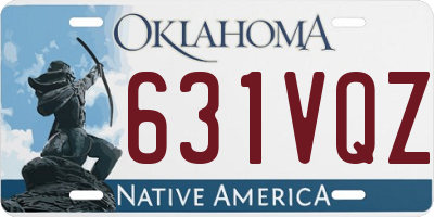 OK license plate 631VQZ