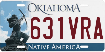 OK license plate 631VRA