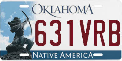 OK license plate 631VRB