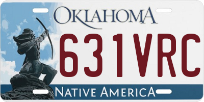 OK license plate 631VRC