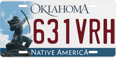 OK license plate 631VRH