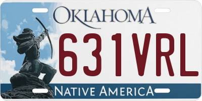 OK license plate 631VRL