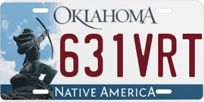 OK license plate 631VRT
