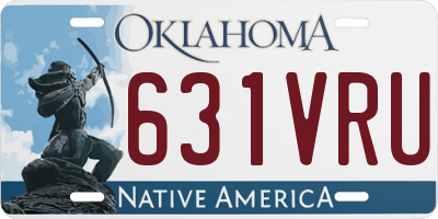 OK license plate 631VRU