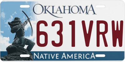 OK license plate 631VRW