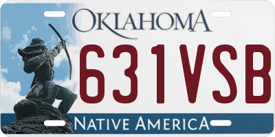 OK license plate 631VSB