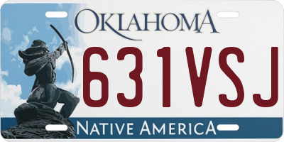 OK license plate 631VSJ