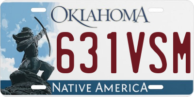 OK license plate 631VSM