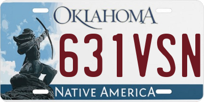 OK license plate 631VSN
