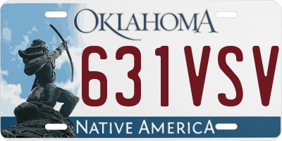 OK license plate 631VSV