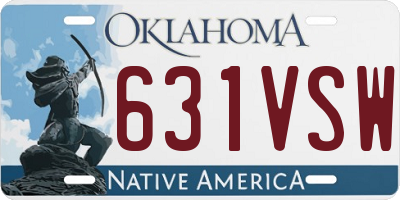 OK license plate 631VSW