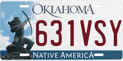 OK license plate 631VSY
