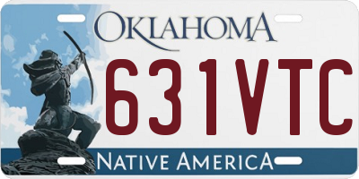 OK license plate 631VTC