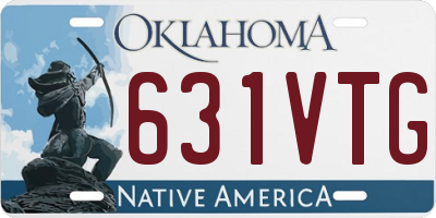 OK license plate 631VTG