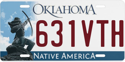 OK license plate 631VTH