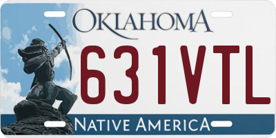 OK license plate 631VTL