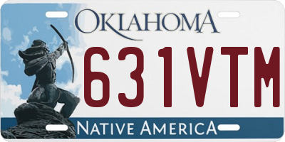 OK license plate 631VTM