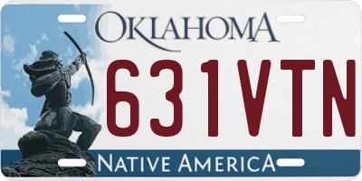 OK license plate 631VTN