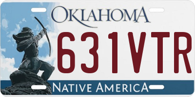 OK license plate 631VTR