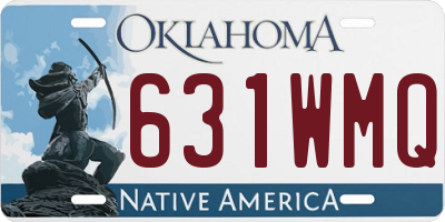 OK license plate 631WMQ