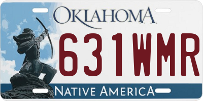 OK license plate 631WMR