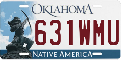 OK license plate 631WMU