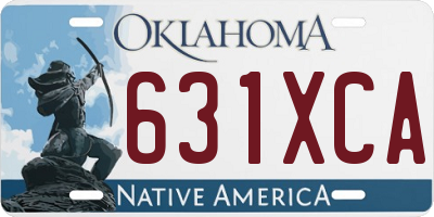 OK license plate 631XCA