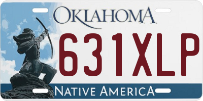 OK license plate 631XLP