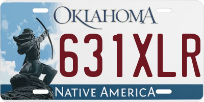 OK license plate 631XLR