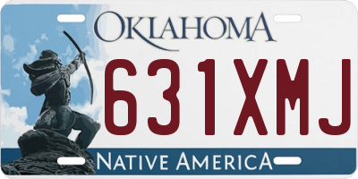 OK license plate 631XMJ