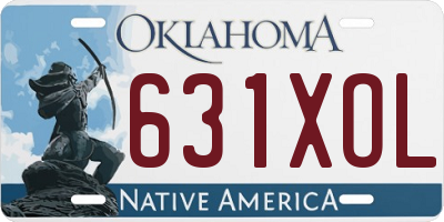 OK license plate 631XOL