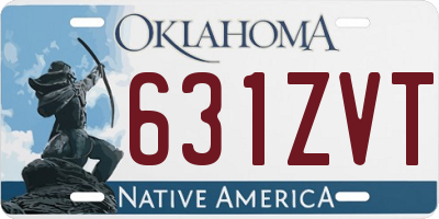 OK license plate 631ZVT