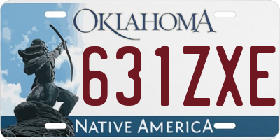 OK license plate 631ZXE