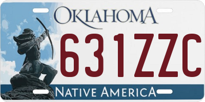 OK license plate 631ZZC